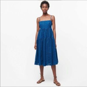 J. Crees tiered eyelet with tie-back dress